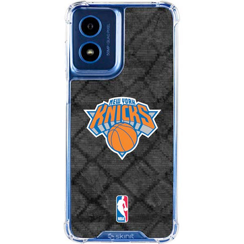 NBA New York Knicks Dark Rust Moto G 5G (2024) Clear Case
